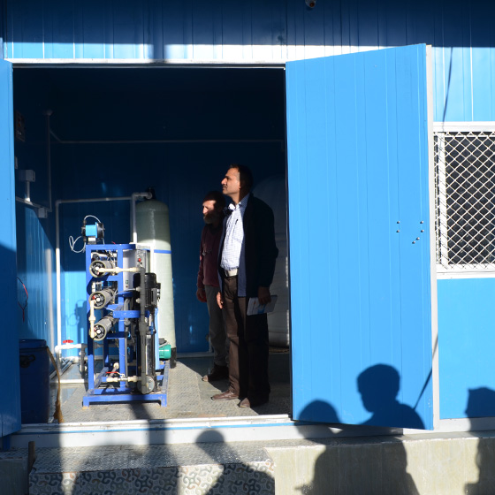 Visit to a community water treatment unit in Kashmir