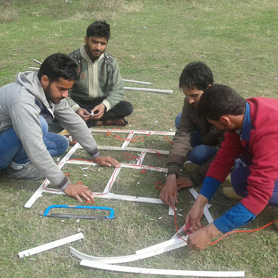 Skill-building activity with local youth