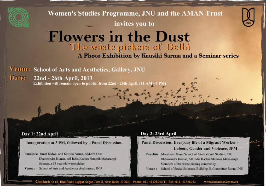 Flowers in the Dust: A Photo Exhibition on Waste-Pickers of Delhi by AMAN Trust