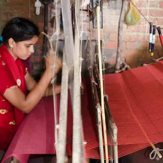 Livelihood training — handloom weaving
